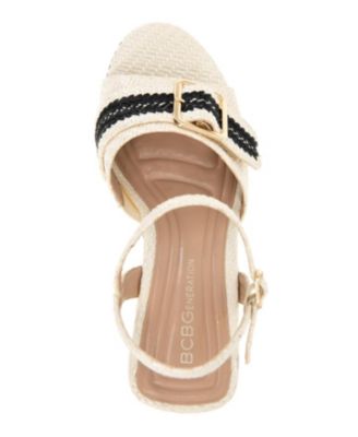 Women's Elo Buckle Detail Wedge Sandals