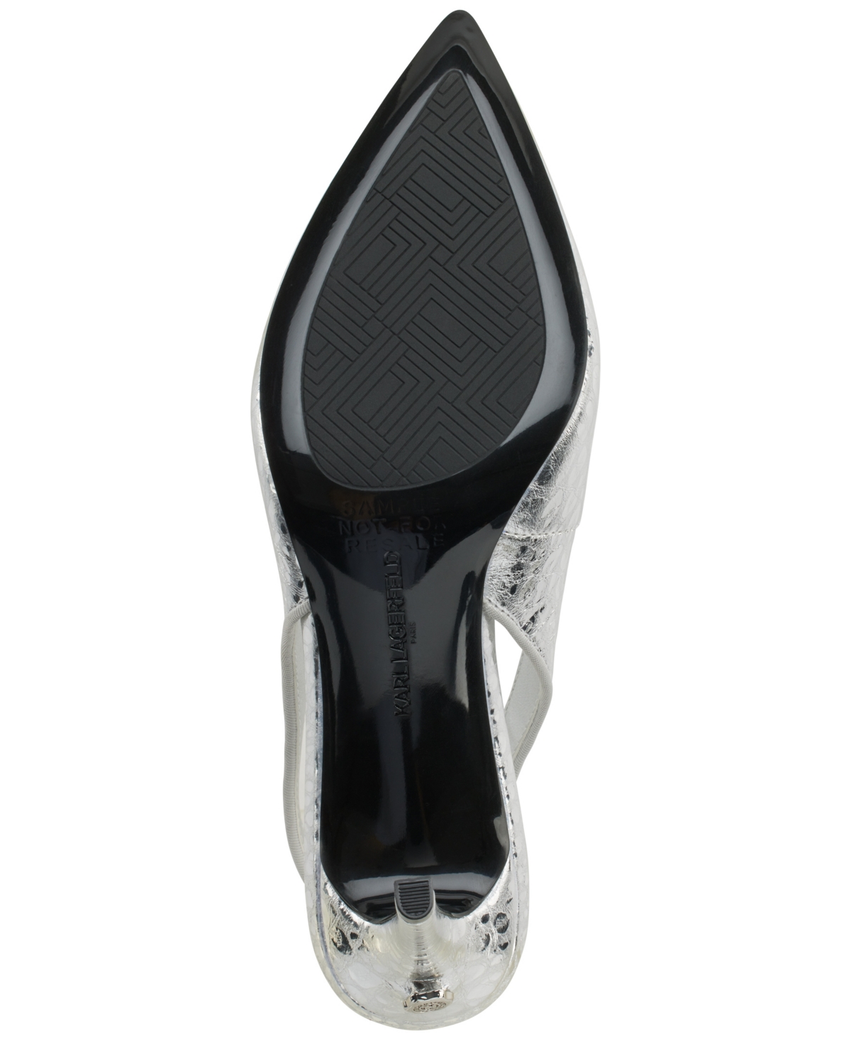 Shop Karl Lagerfeld Women's Rosalyn Slingback Pumps In Silver