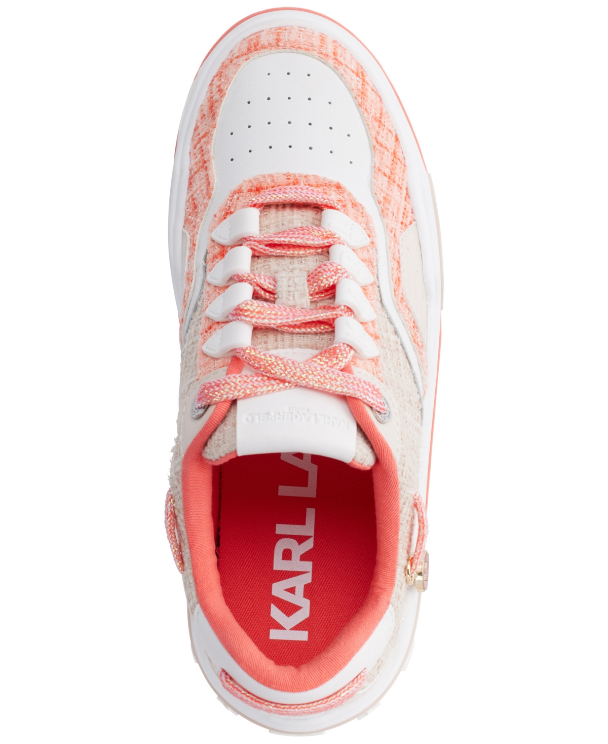 Karl Lagerfeld Charna Lace Up Sneaker In Nude