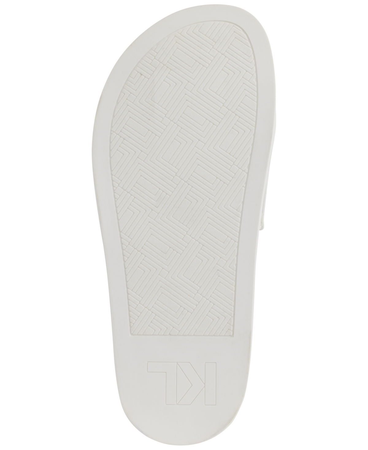 Karl Lagerfeld Paris Hazlet Slide Sandal In Natural,bright White