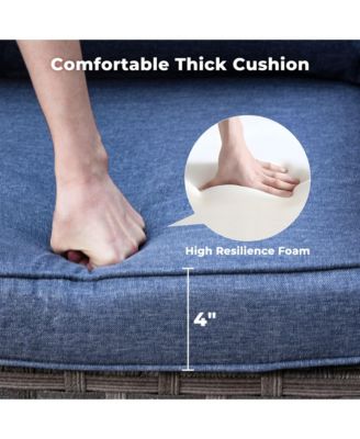 Patio Furniture Set,12 Pieces Outdoor Sectional Sofa Couch Set,Patio Conversation Set with Modular Wicker Deep Seat Chairs,Comfy Cushions,Side