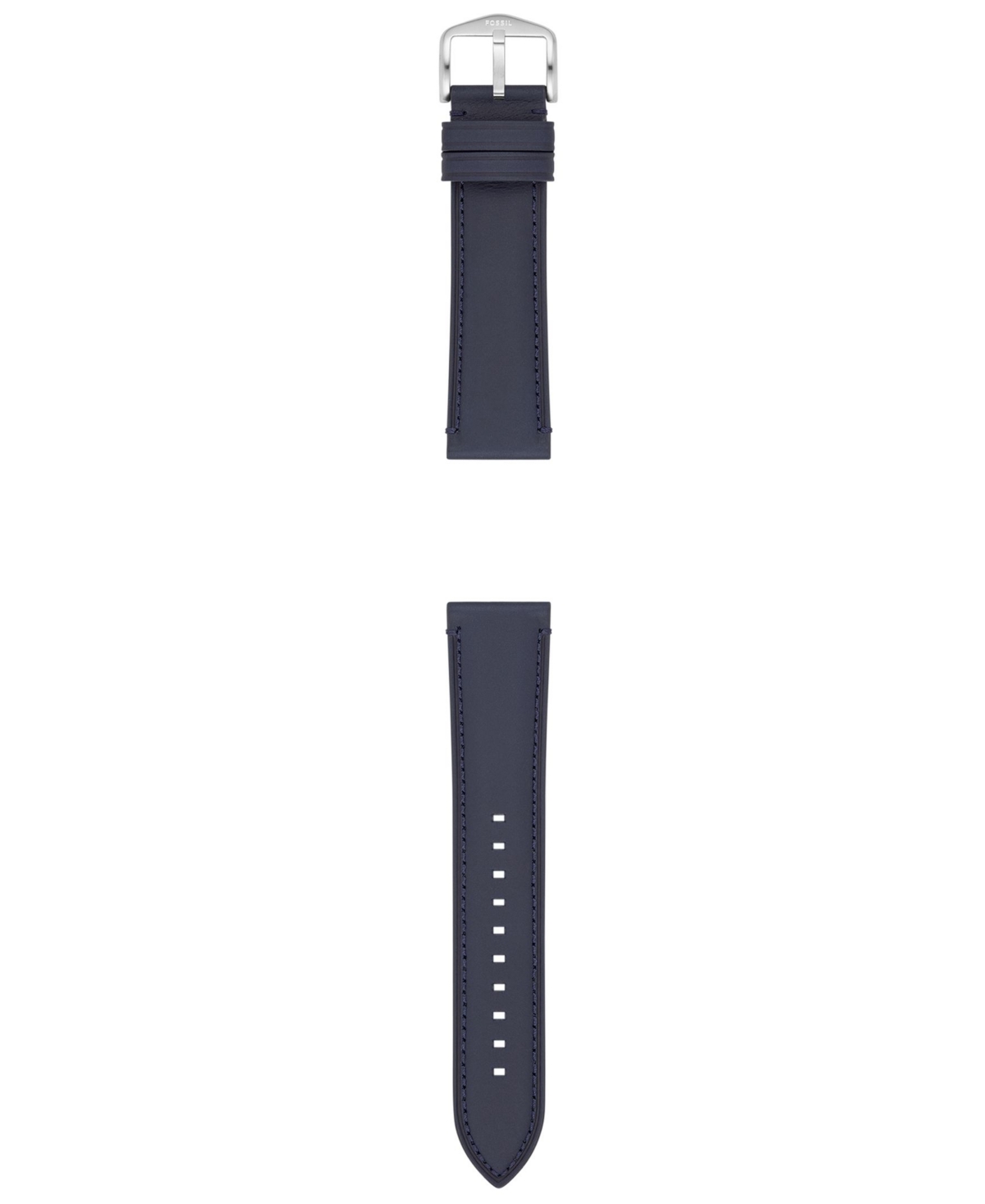 Fossil Men Blue Leather Watch Band, 22mm