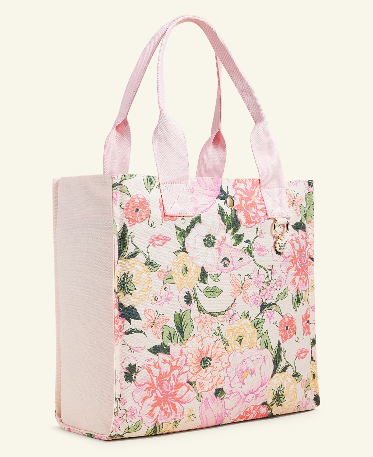 MACY'S FLOWER SHOW PRINTED CANVAS TOTE, EXCLUSIVELY AT MACY'S