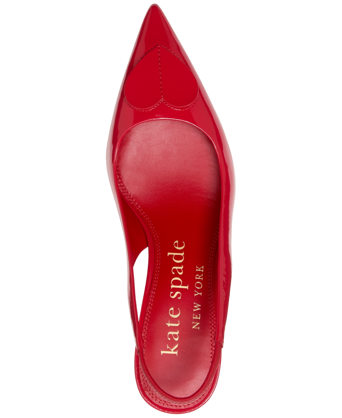 Kate Spade New York Lover Slingback Pointed Toe Kitten Heel Pump In Cherry Rogue