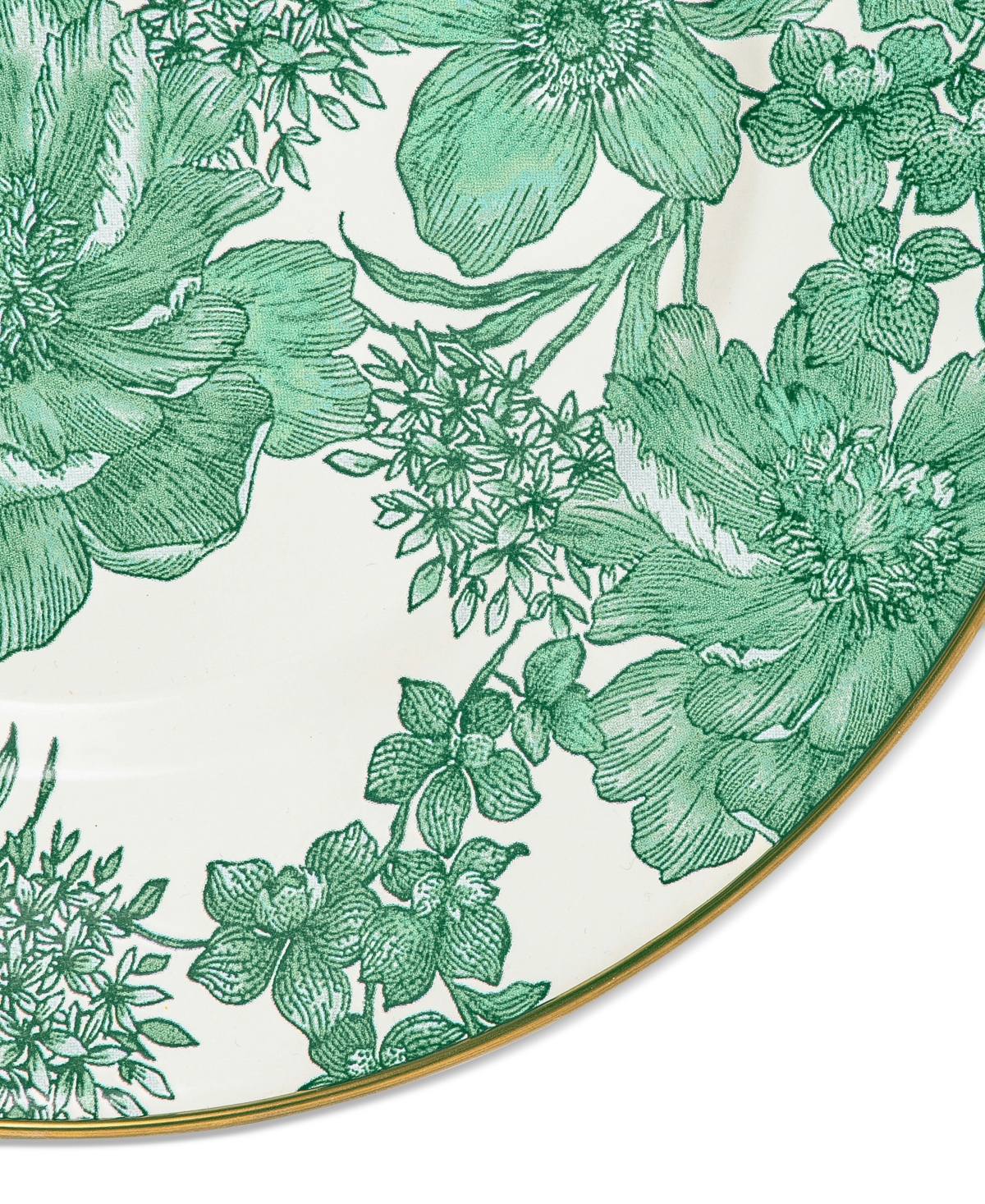 Mackenzie-childs Emerald English Garden Dinner Plate