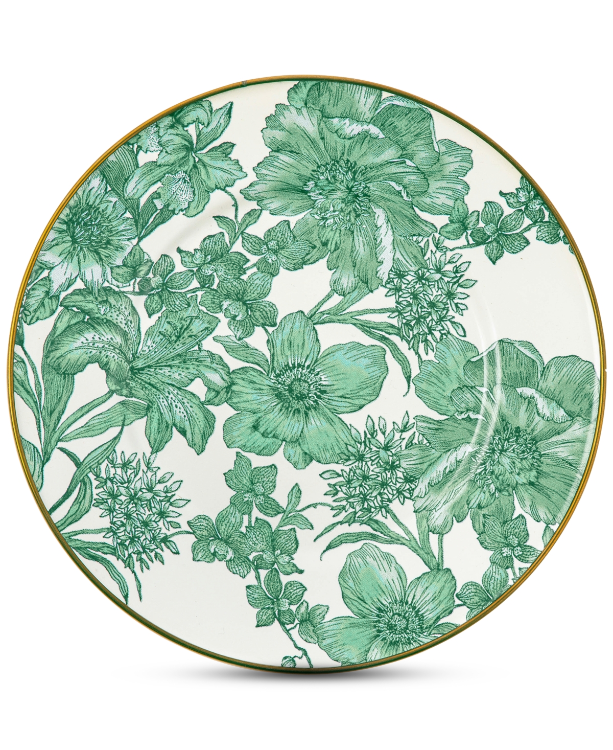 Mackenzie-childs Emerald English Garden Salad/dessert Plate
