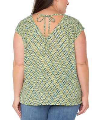 Liverpool Plus Size Tie-Back Knit Top