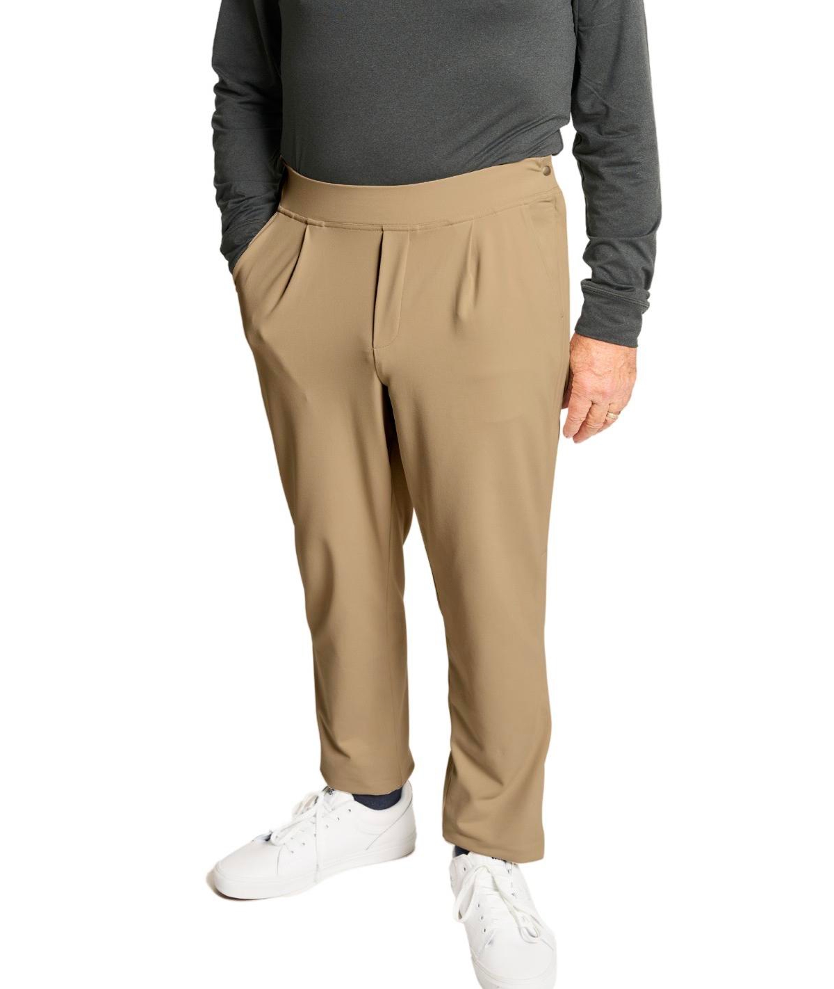 Joe & Bella Men's Adaptive Side-zip Easy-dressing Pants In Dark Khaki