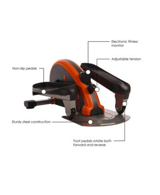 Stamina Inmotion E1000 Compact Lower Body Cardio Workout Strider Elliptical Machine with Exercise Display Tracker and Fitness App, Orange