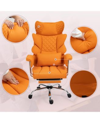 8-Point Massage Gaming Chair, Ergonomic Office Chair, 500lbs Weight Capacity, Adjustable Backrest 90&deg;-135&deg;, Adjustable Backrest and Footrest