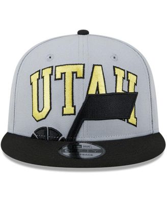 Men's Gray/Black Utah Jazz Tip-Off Two-Tone 9FIFTY Snapback Hat