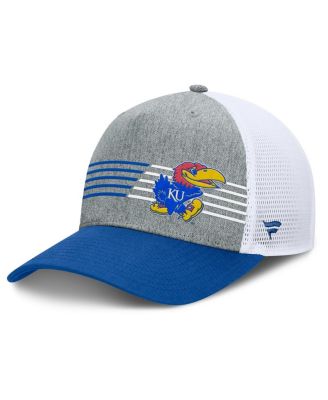 Fanatics - Men's  Heather Gray/Royal Kansas Jayhawks Profile Trucker Adjustable Hat