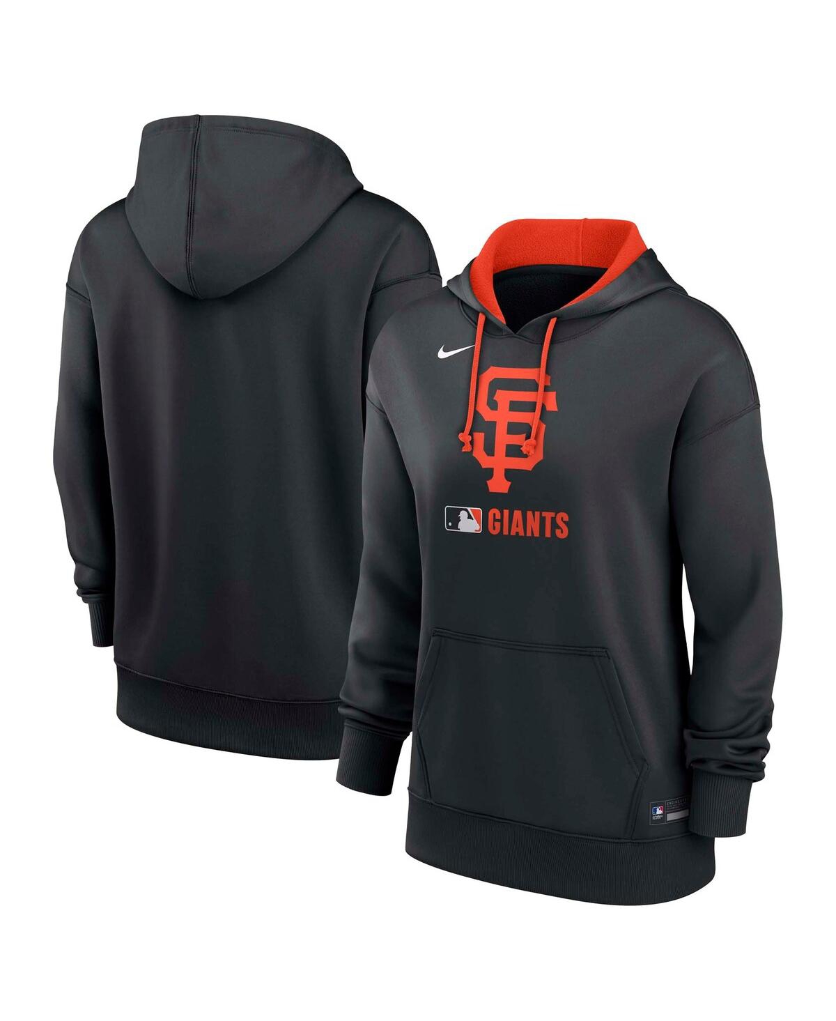 Nike Women's Black San Francisco Giants Authentic Collection Performance Pullover Hoodie In Black