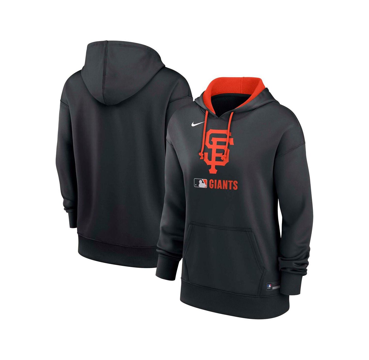 Women's Black San Francisco Giants Authentic Collection Performance Pullover Hoodie