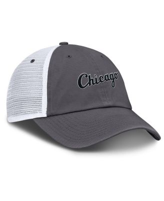 Nike - Men's  Gray Chicago White Sox Wordmark Club Adjustable Trucker Hat