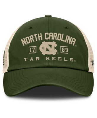 Men's Olive North Carolina Tar Heels OHT Military Appreciation Frontier Trucker Adjustable Hat