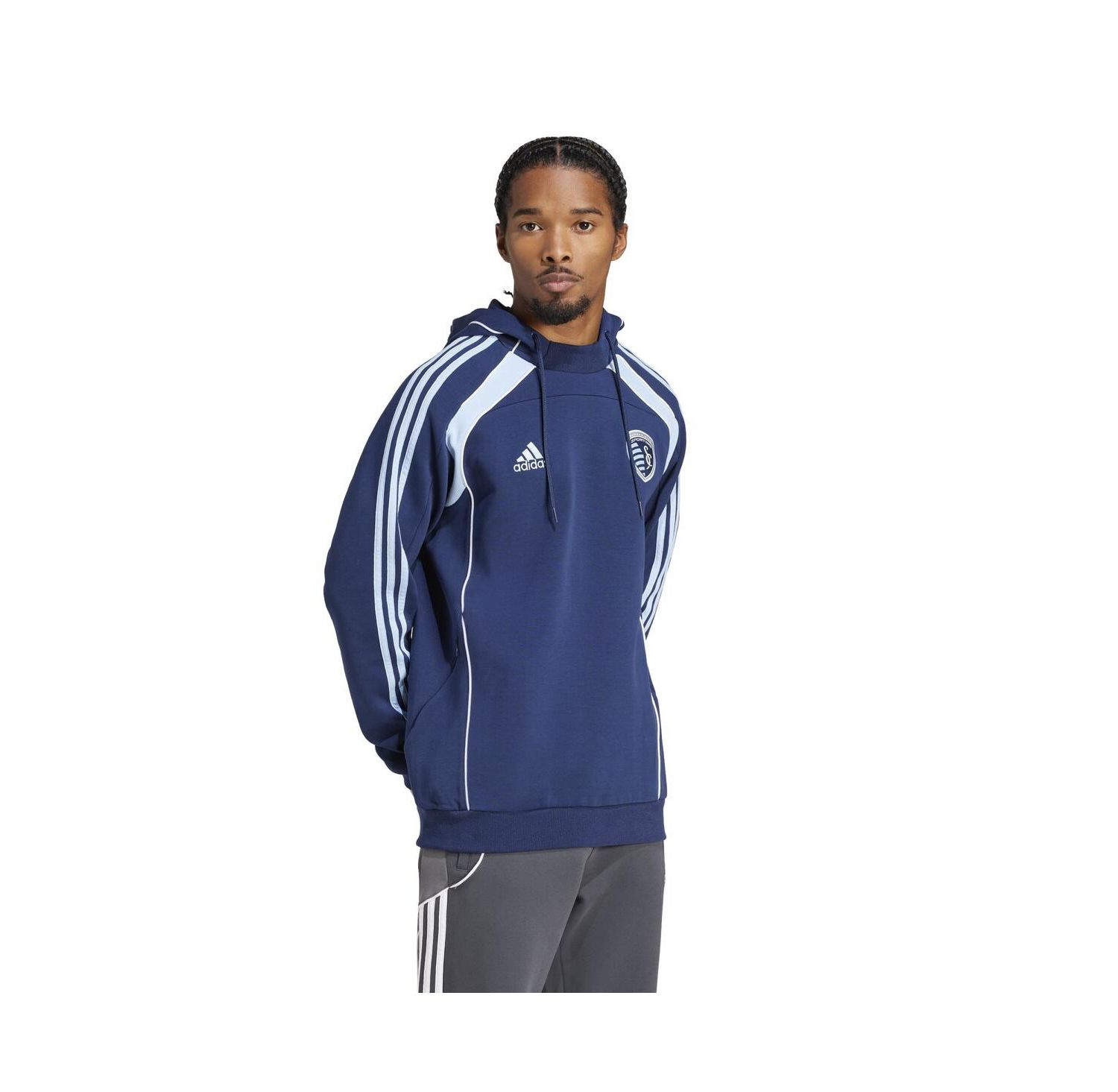 Men's Navy Sporting Kansas City 2025 Travel Pullover Hoodie