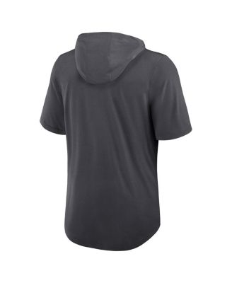 Men's Anthracite Detroit Lions Tri-Blend Performance Hoodie T-Shirt