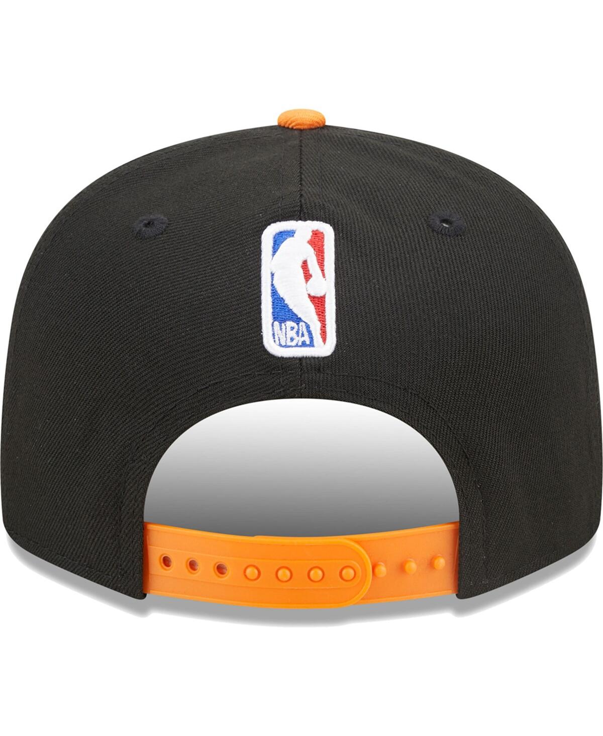 New Era Men's Black/orange Phoenix Suns Jersey Hook Statement Edition 9fifty Snapback Hat