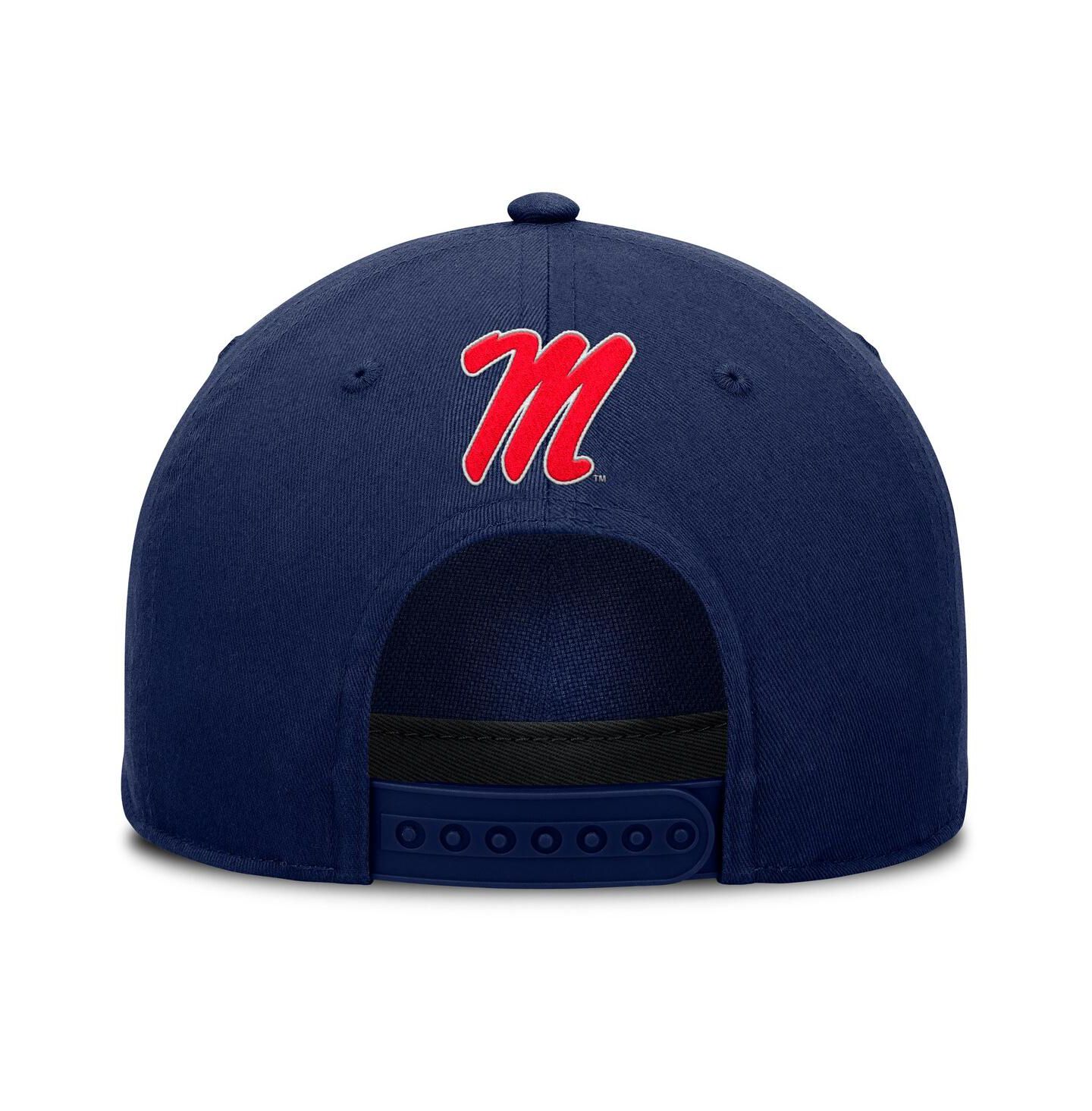 Мужская кепка Fanatics Navy Ole Miss Rebels Foul Ball Rope Adjustable Hat — фото 2