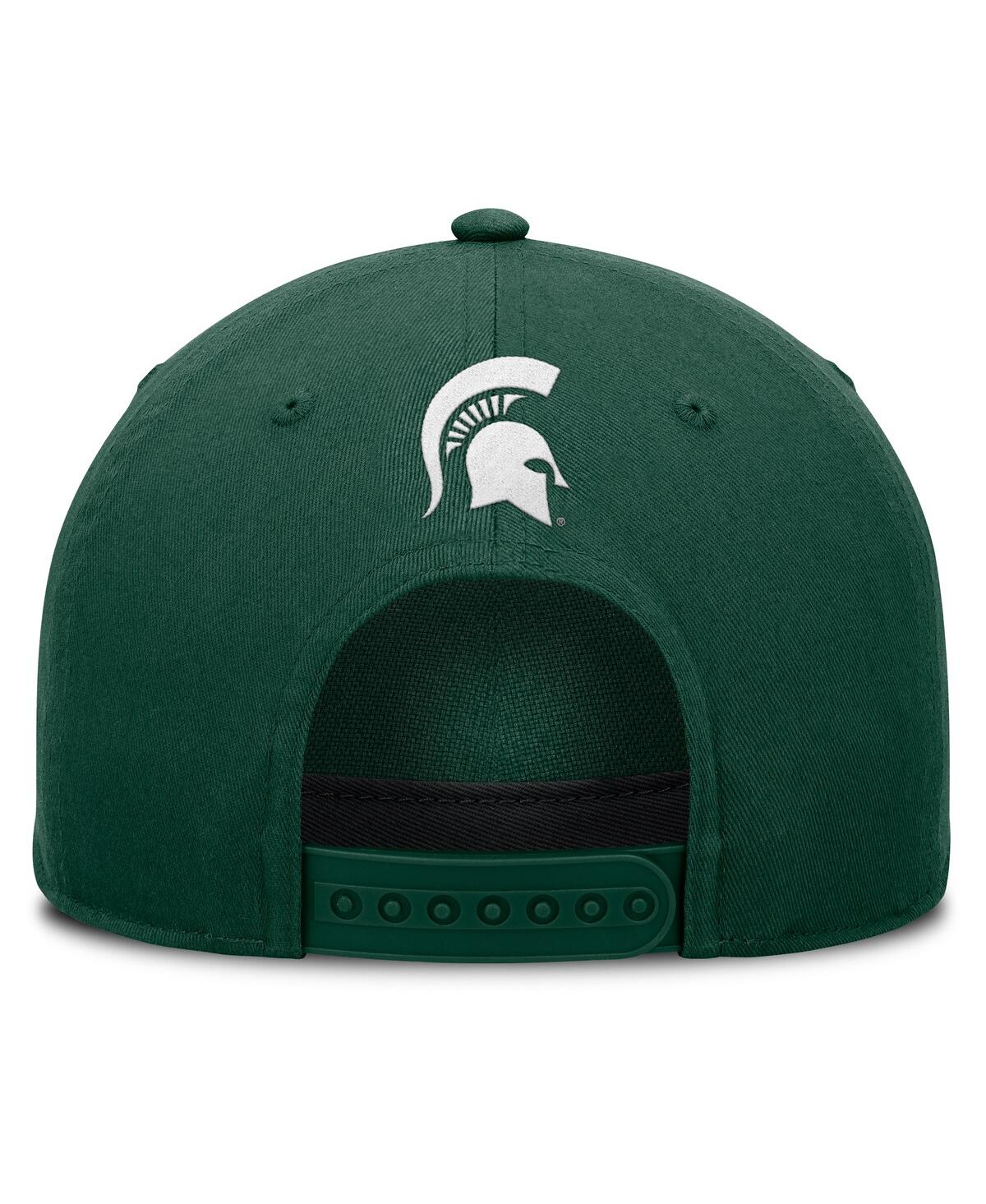 Fanatics Men's Green Michigan State Spartans Foul Ball Rope Adjustable Hat In Green