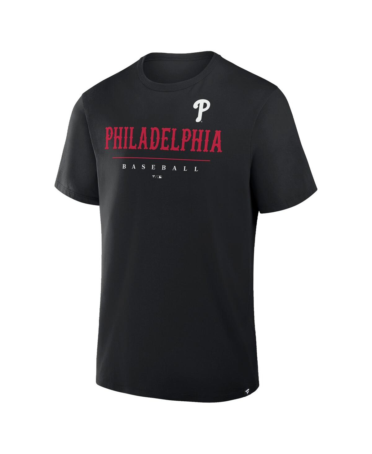 Fanatics Men's Black Philadelphia Phillies Color Pop Legacy Clubhouse T-shirt In Black