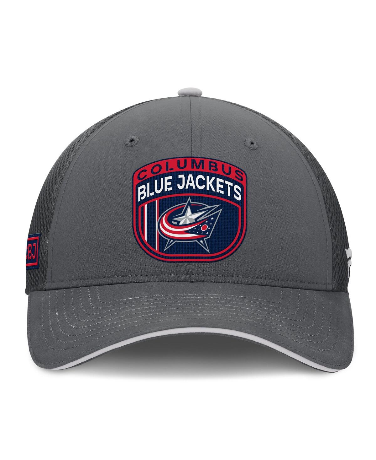 Fanatics Men's Gray Columbus Blue Jackets Authentic Pro Home Ice Trucker Adjustable Hat In Gray