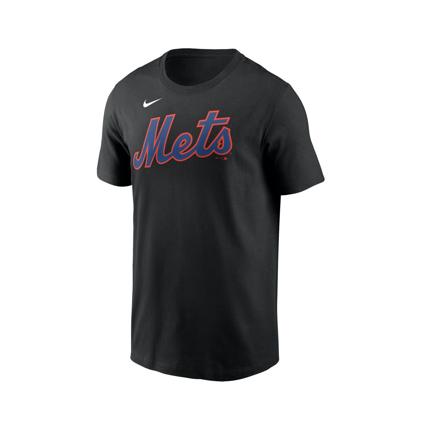 Мужская футболка Nike Francisco Alvarez Black New York Mets Fuse Name & Number — фото 3