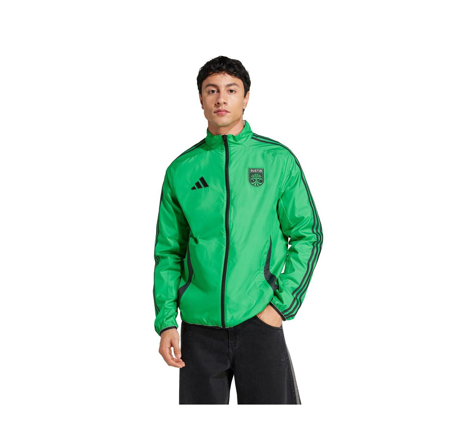 Men's Green/White Austin FC 2025 Anthem Reversible Full-Zip Jacket