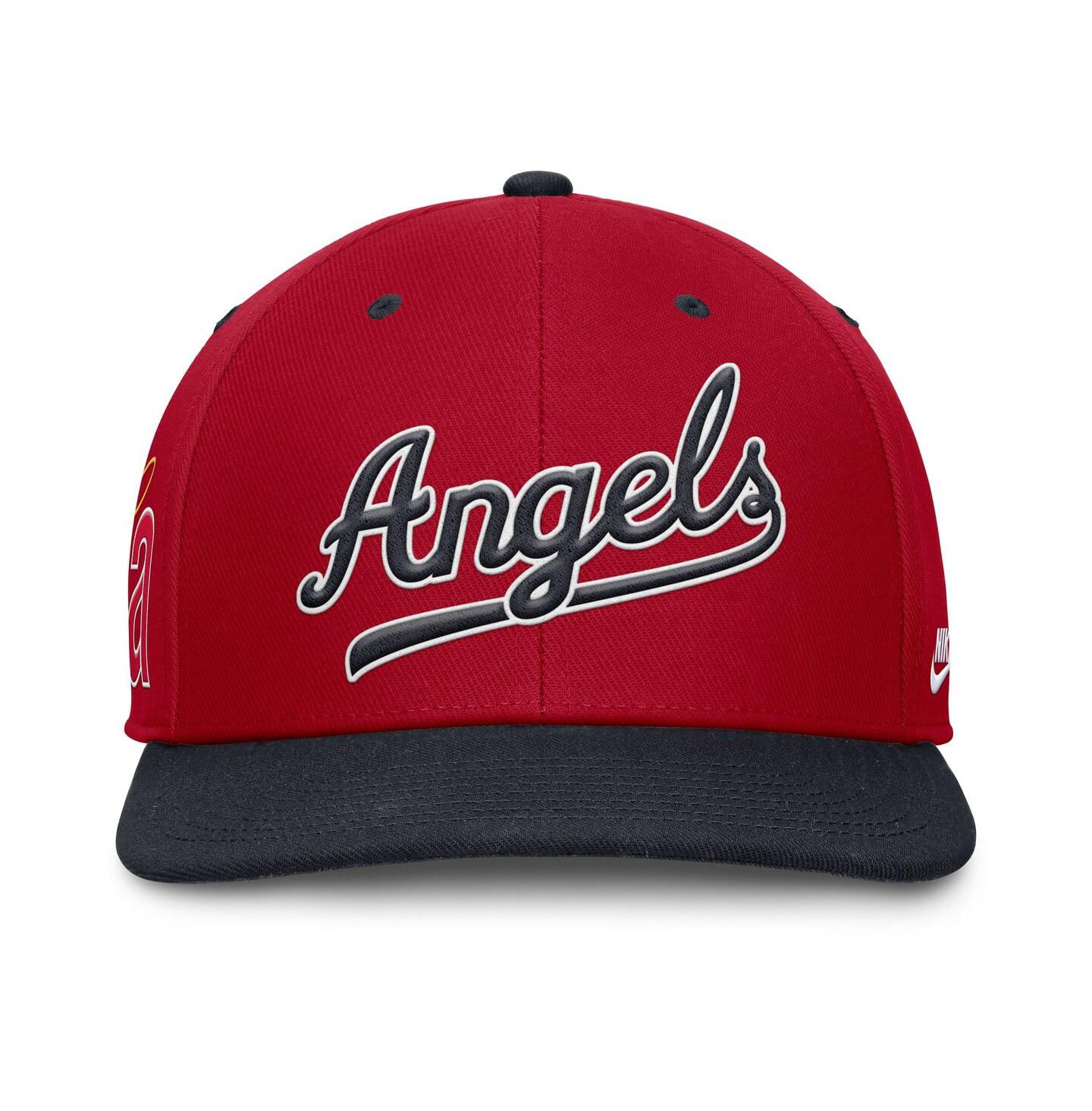 Мужская кепка Nike Red/Navy California Angels Cooperstown Collection Pro Performance Snapback Hat — фото 4