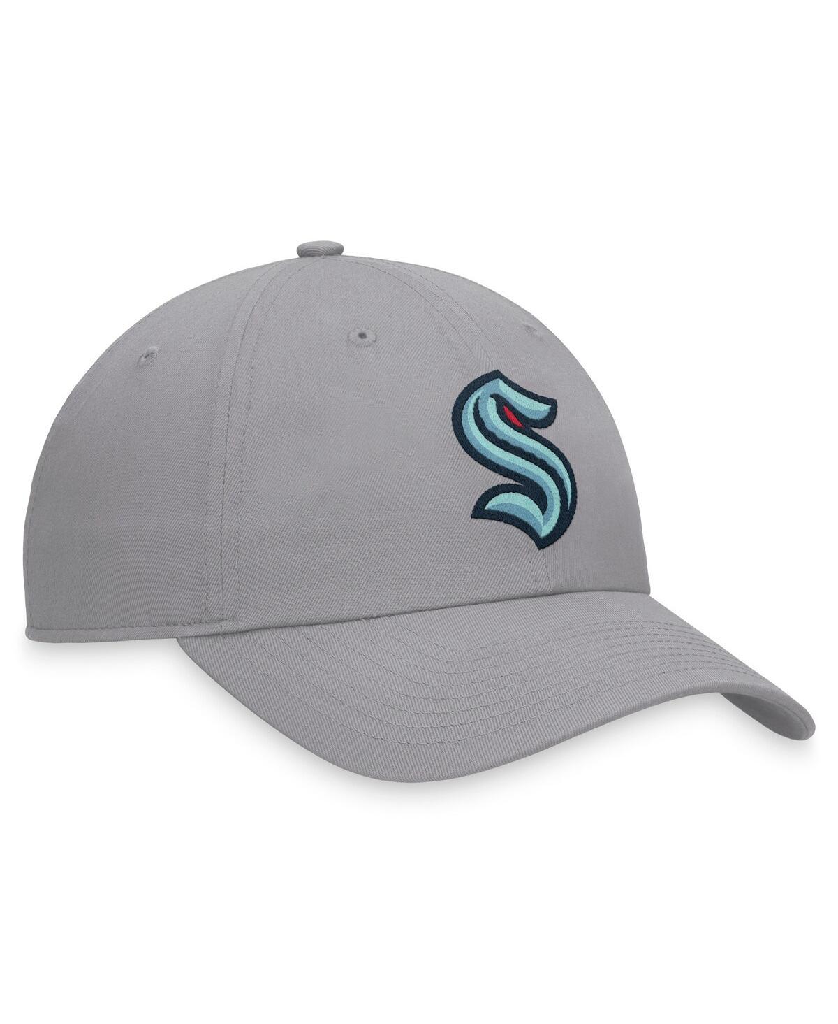 Fanatics Men's Gray Seattle Kraken Extra Time Adjustable Hat In Gray