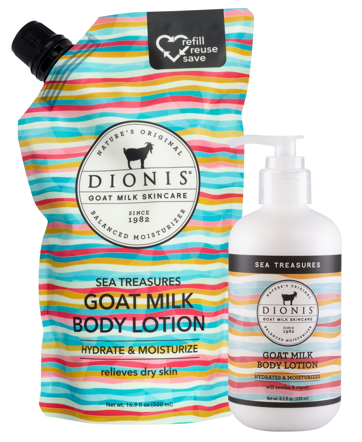 Sea Treasures Goat Milk Body Lotion Refill Set