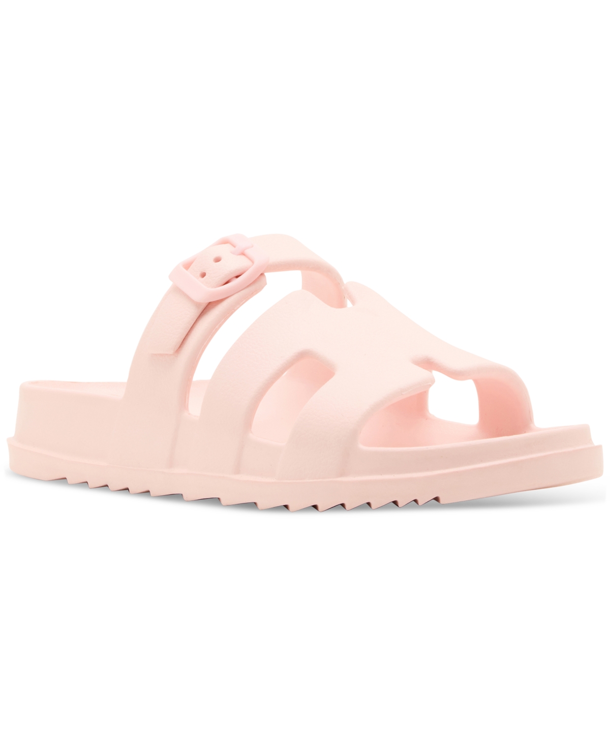 Madden Girl Darliing Banded Footbed Slide Sandals In Pink