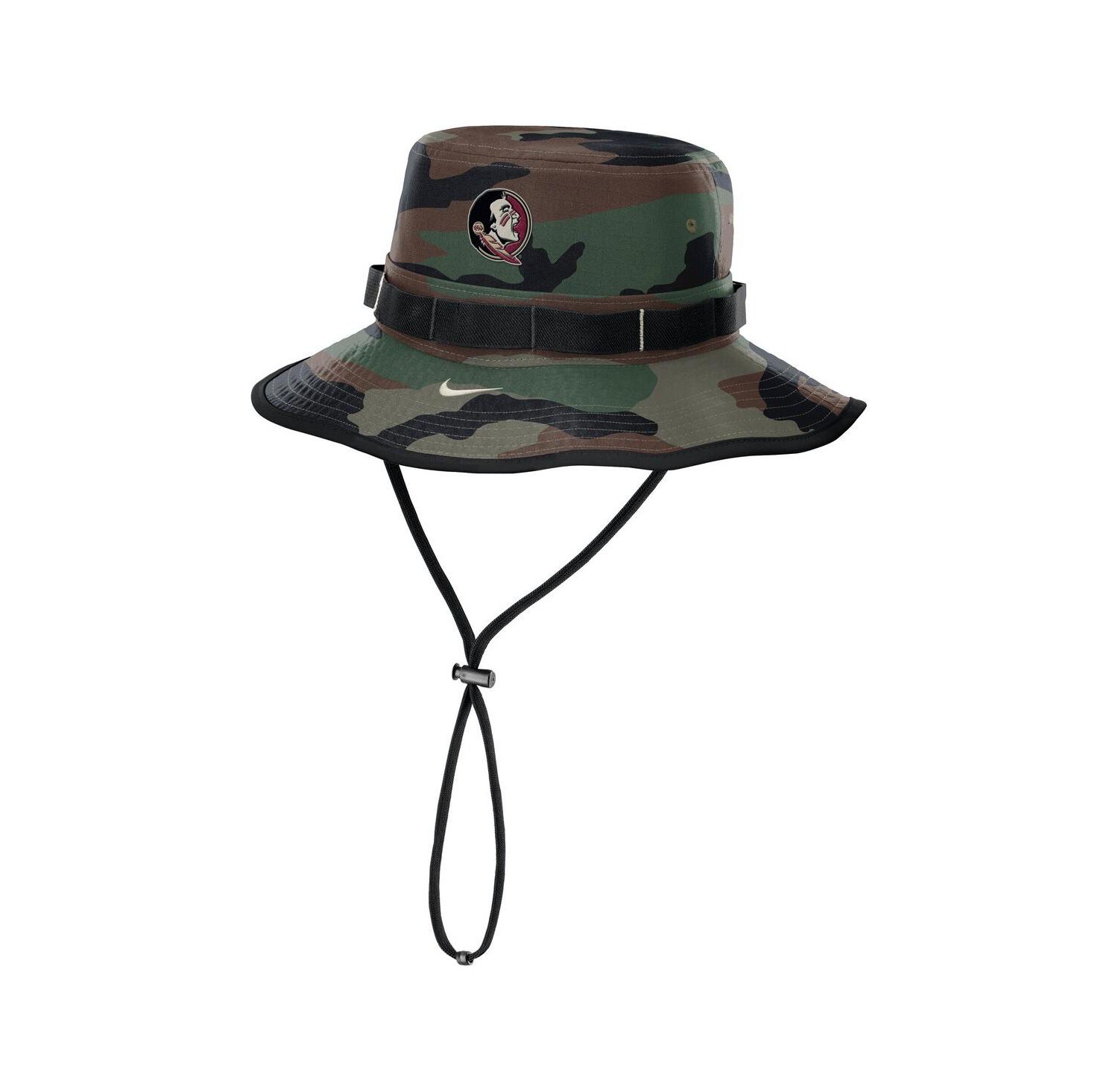Men's Camo Florida State Seminoles 2024 Military Appreciation Apex Bucket Hat