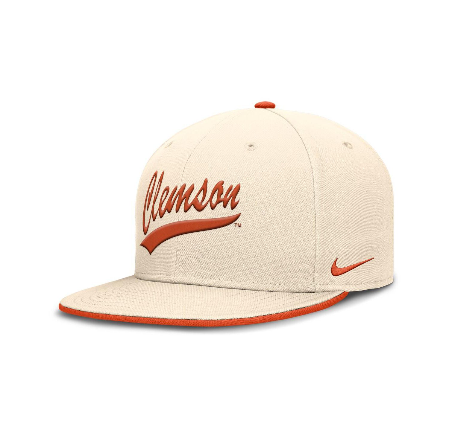 Men's Natural Clemson Tigers Primetime True Performance Fitted Hat