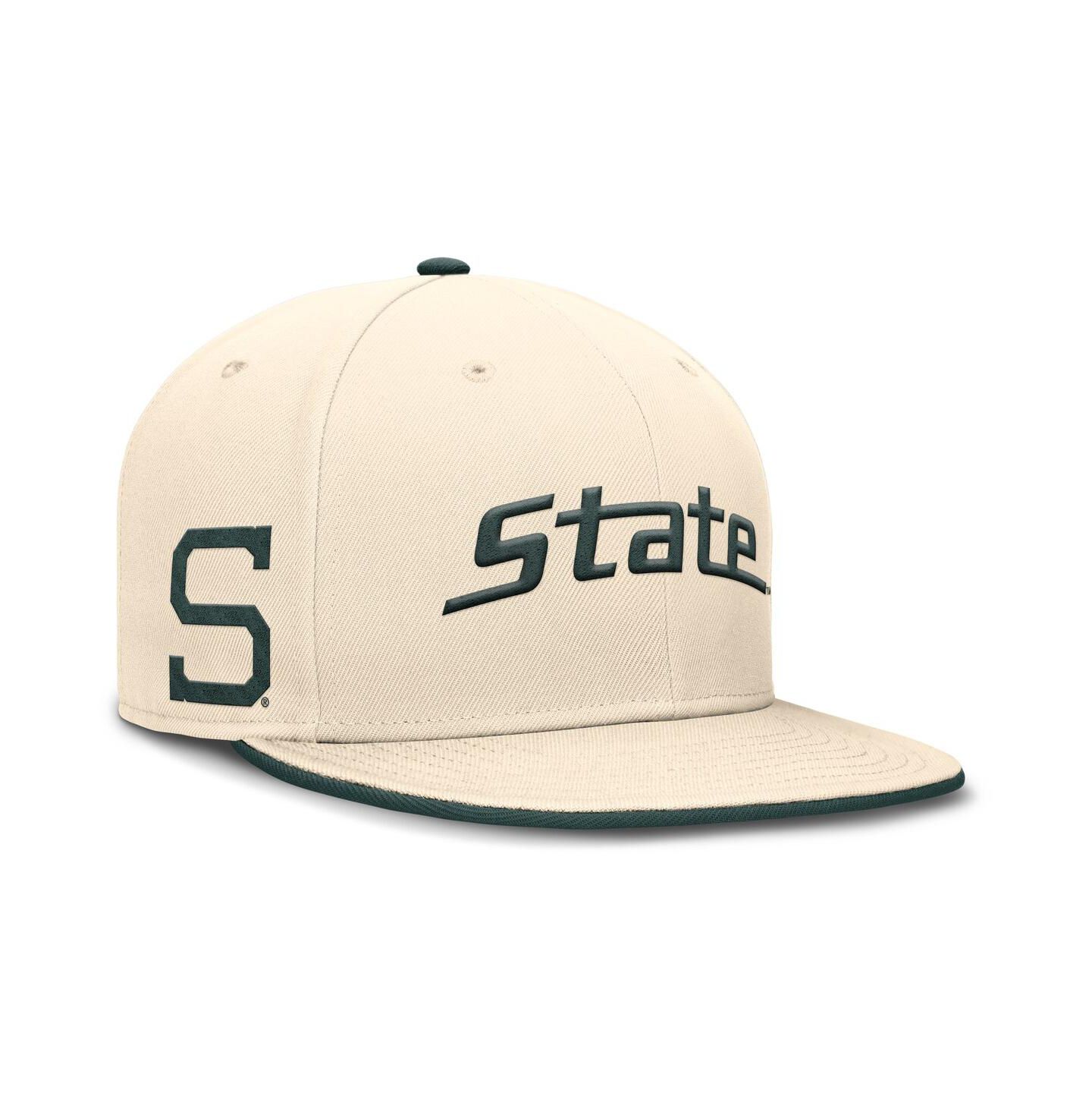 Мужская кепка Nike Natural Michigan State Spartans Primetime True Performance Fitted Hat — фото 1