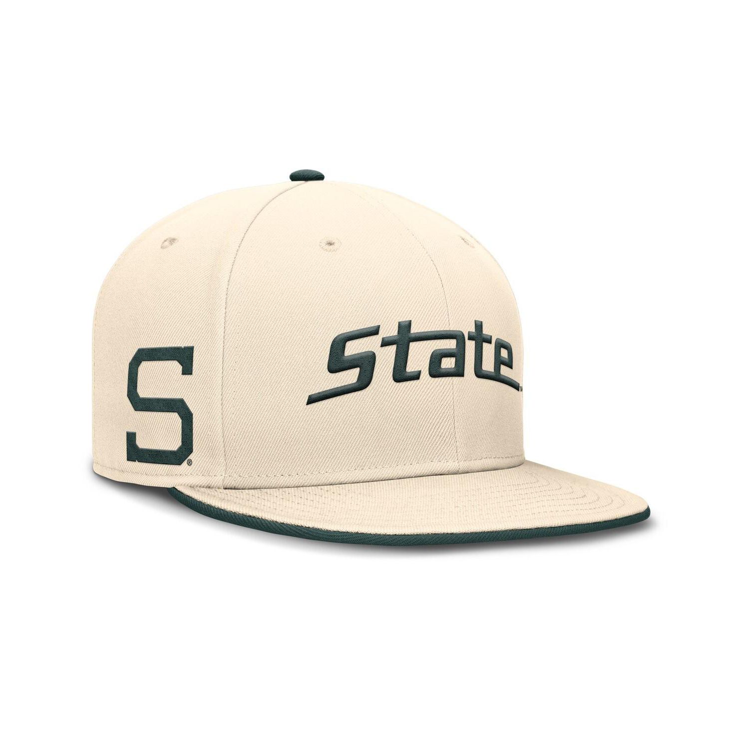 Men's Natural Michigan State Spartans Primetime True Performance Fitted Hat