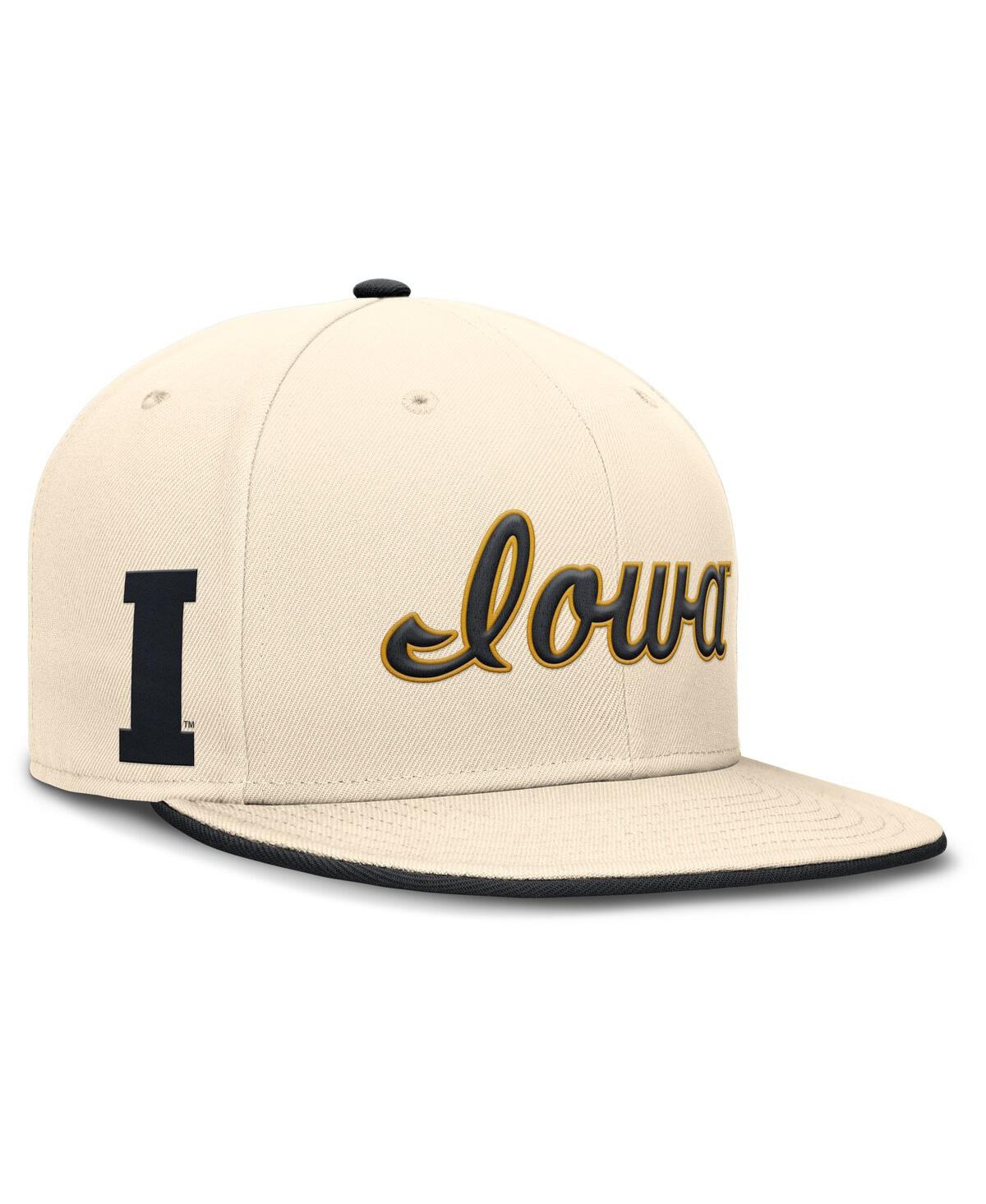 Nike Men's Natural Iowa Hawkeyes Primetime True Performance Fitted Hat In Natural