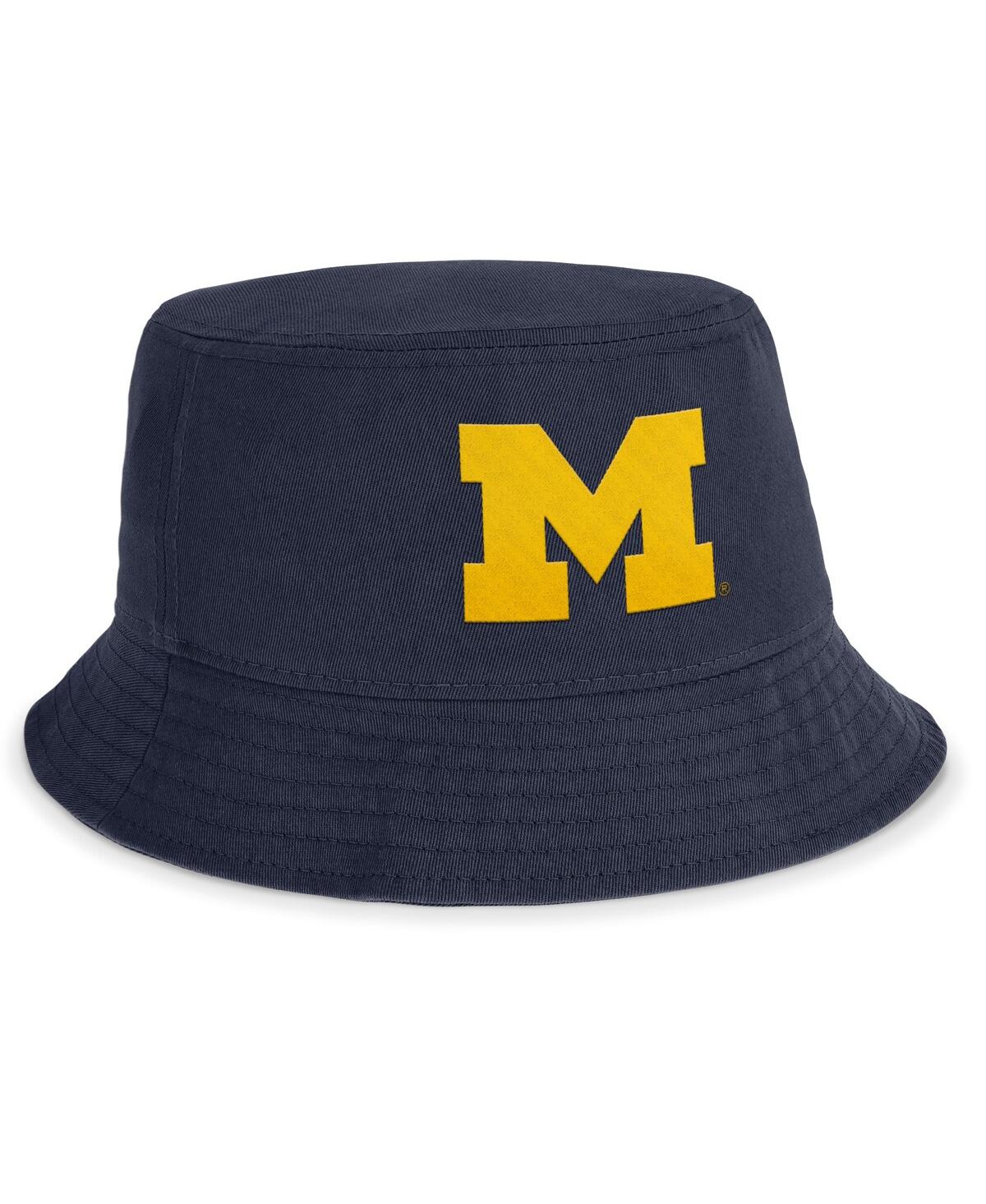 JORDAN MEN'S NAVY MICHIGAN WOLVERINES LOCAL APEX BUCKET HAT 