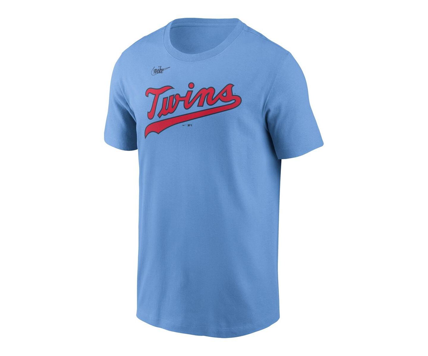 Мужская футболка Nike Light Blue Minnesota Twins Cooperstown Wordmark — фото 3