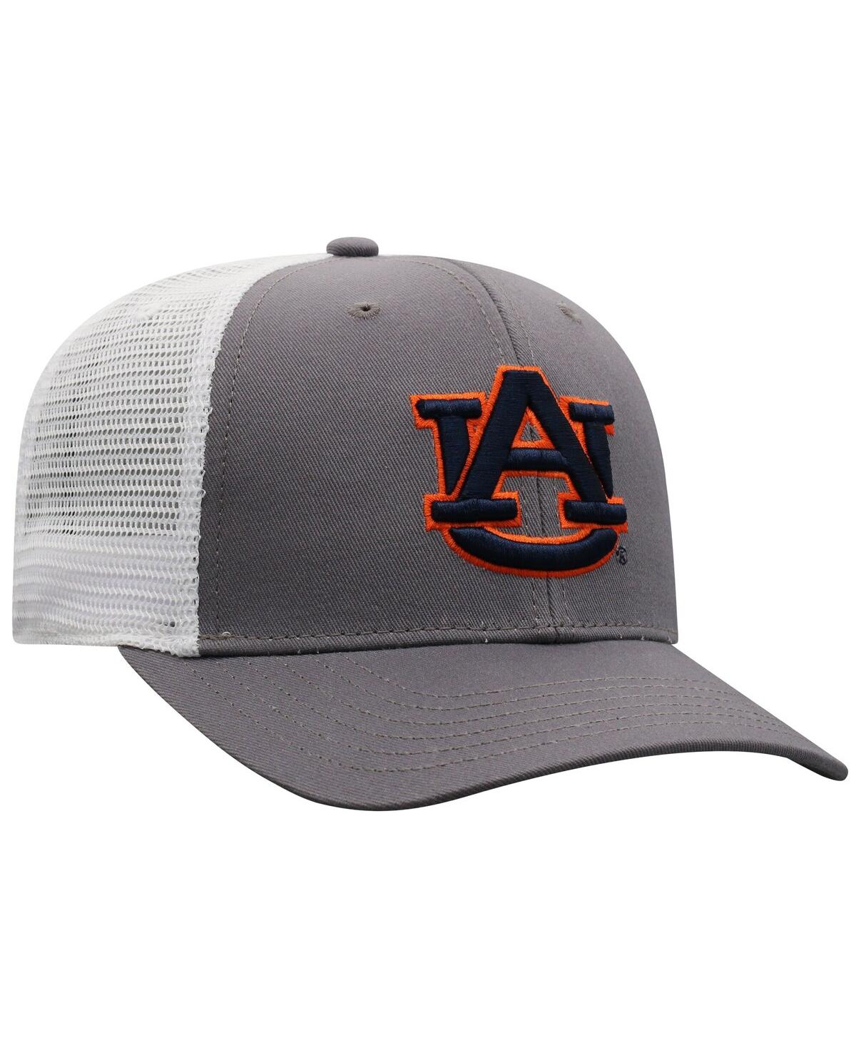 Top Of The World Men's Gray Auburn Tigers Trucker Adjustable Hat In Gray,white