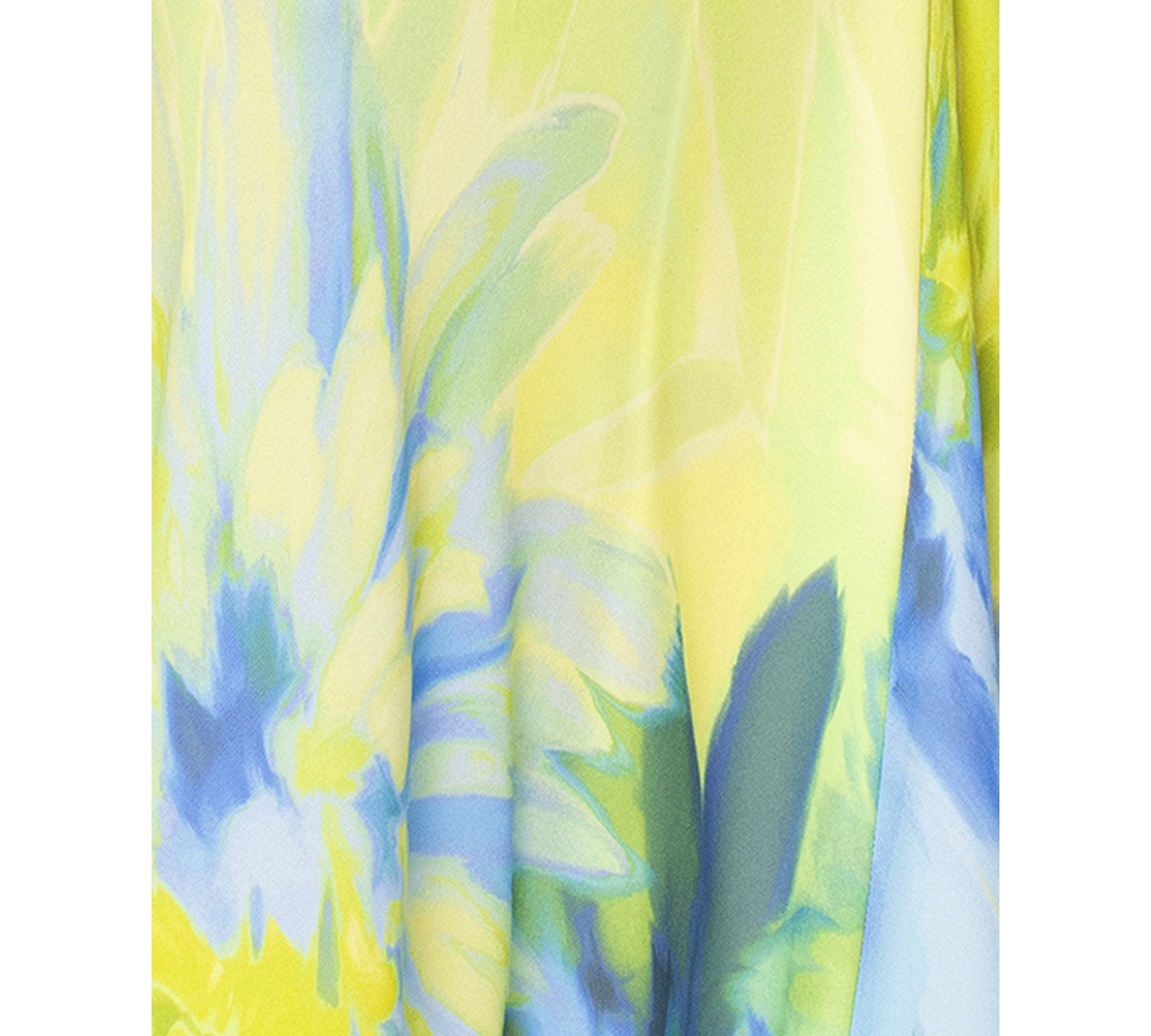 Betsy & Adam Women's Printed Cowlneck Sleeveless Gown In Citrine