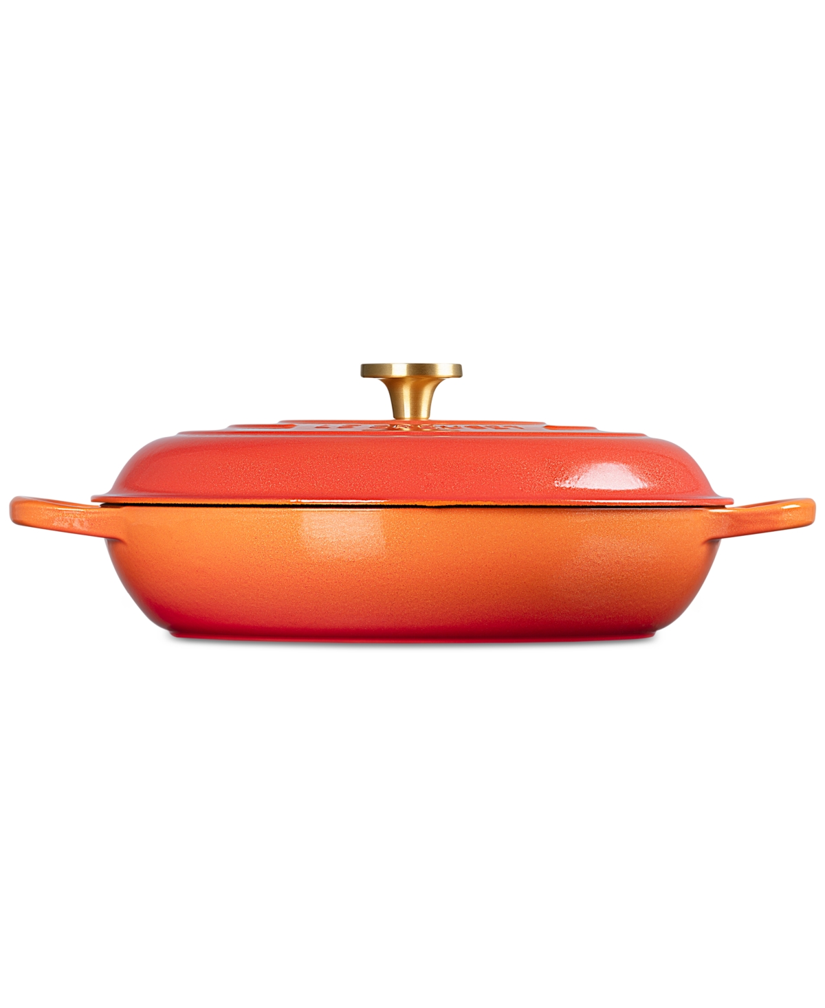Le Creuset Signature 5-qt. Flamme Doree Round Braiser With Crucible Knob In Flamme Dor