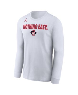 Nike - Men's White San Diego State Aztecs 2025 On-Court Bench Long Sleeve T-Shirt