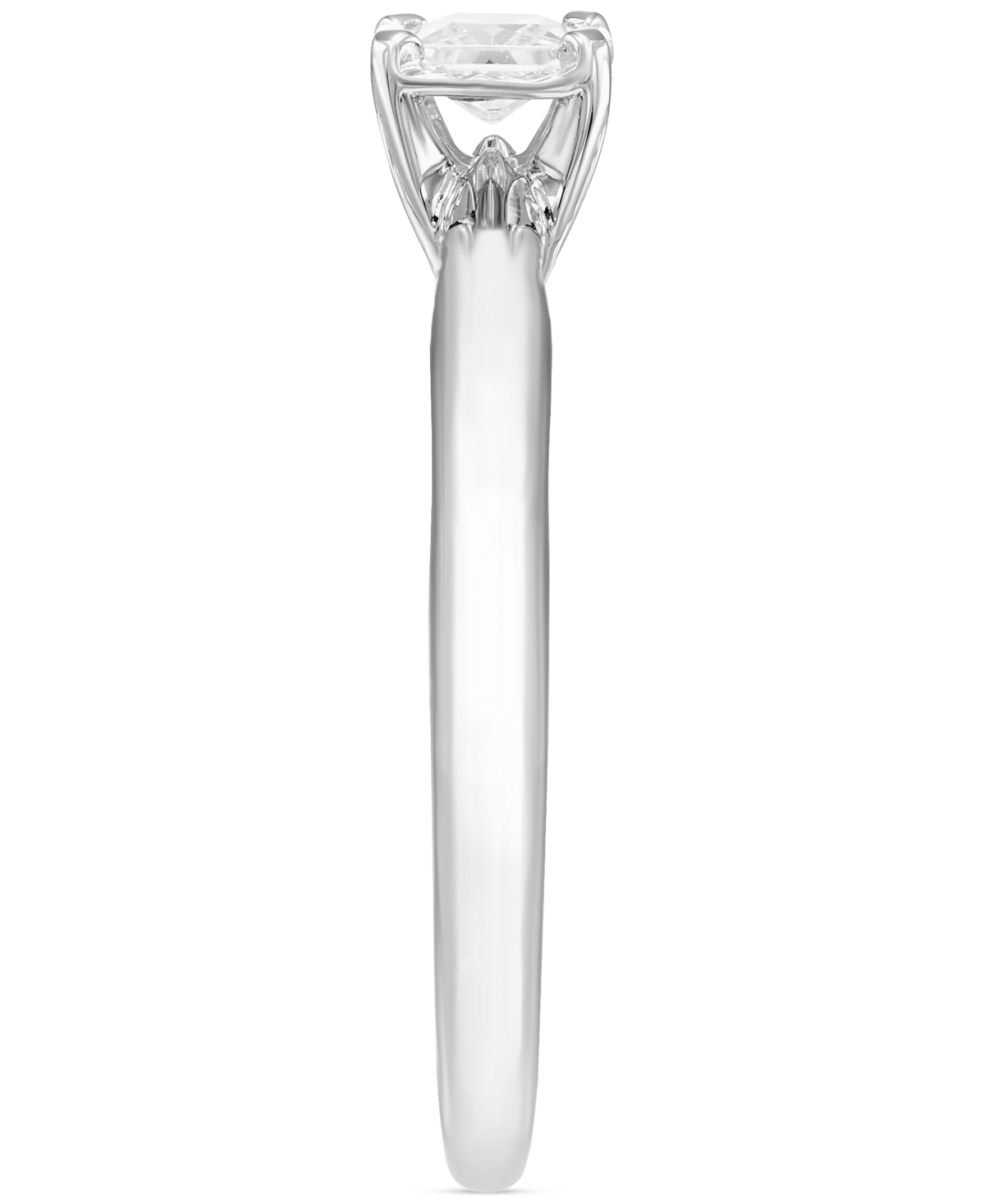 Macy's Diamond Solitaire Princess-cut Engagement Ring (1/2 Ct. T.w.) In 14k White Gold In White Gold