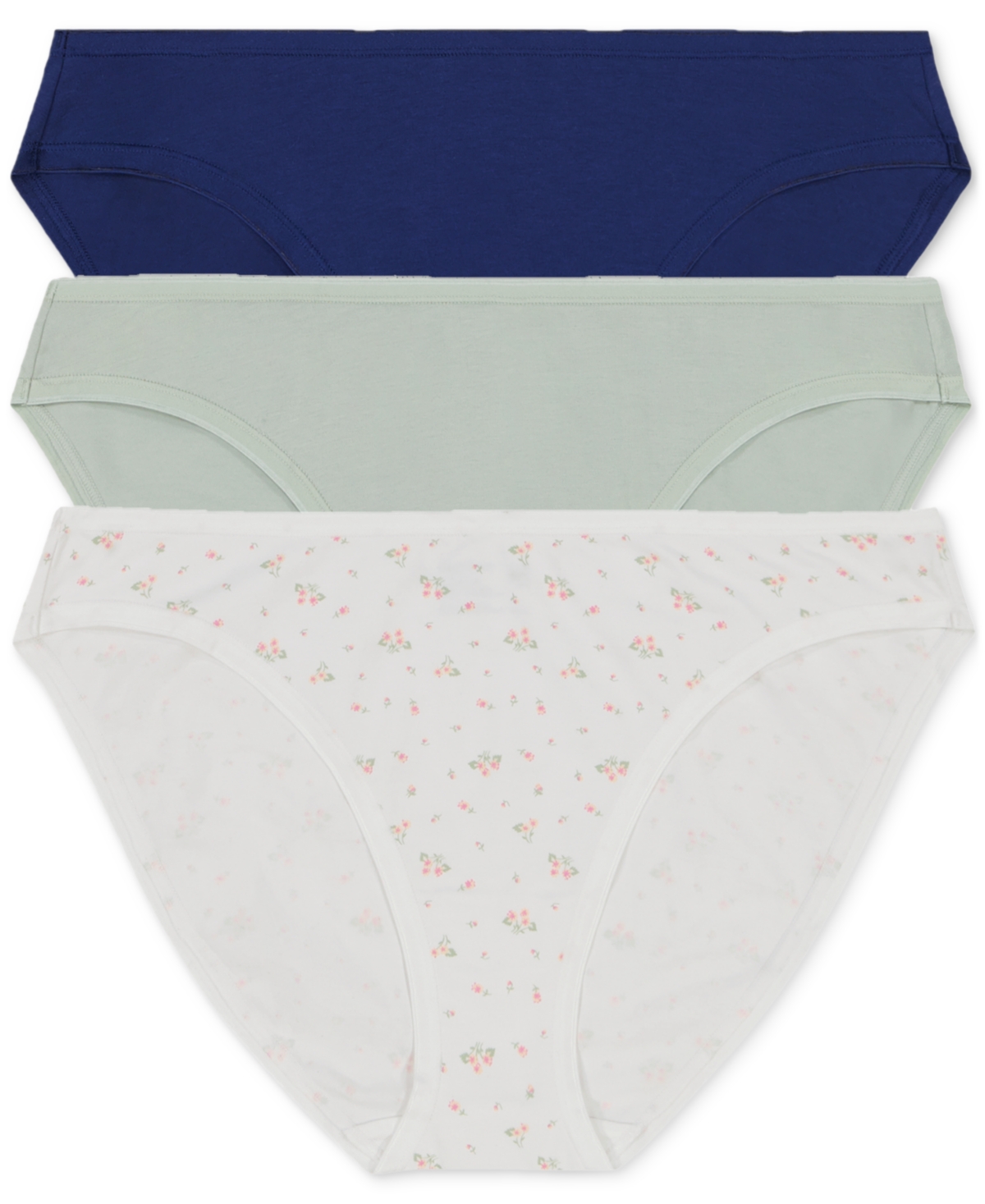 Gap Body Women's 3-pk Bikini Underwear Gpw00274 In Optic White Floral Print