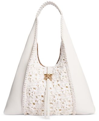 Sam Edelman Sylvia Crochet Raffia Hobo Bag - Macy's
