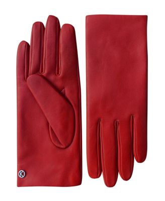 Women`s Premium Lamb Leather Touchscreen Gloves "LOLA" Cashmere Lining
