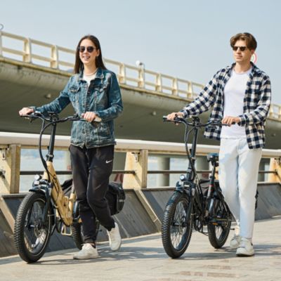 GoPlus Folding Electric Bike | 20" Fat Tire eBike | 500W Motor, 20mph Top Speed | 45+ Mile Range | Removable Battery | Class 1 and 2