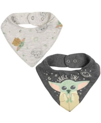 Baby Boys Star Wars Yoda Bodysuits Sleep N' Play Pants Hat and Bibs 8 Piece Outfit Set
